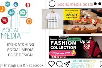 design modern instagram posts and facebook banners
