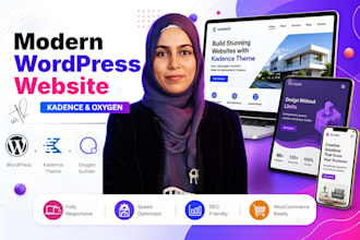develop or redesign wordpress website with kadence, gutenberg and oxygen builder