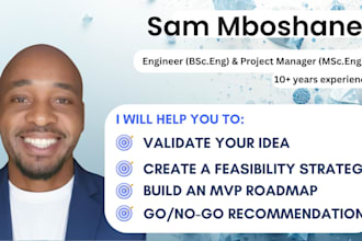 help validate your idea, feasibility strategy and mvp roadmap