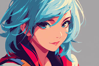 create vector character and anime illustration