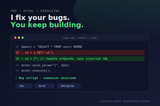 fix your PHP mysql bugs and errors quickly