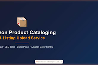 do amazon product cataloging and listing upload