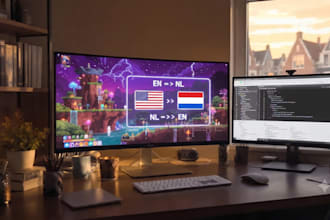 provide professional english to dutch translation for games and texts