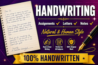 handwrite your assignments, letters, or notes in english