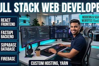 build a custom full stack react web app with fastapi and supabase
