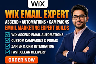 setup wix ascend wix automation wix emall marketing campaign, newsletters, forms
