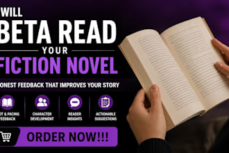 professionally beta read your fiction manuscript