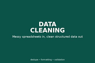 clean and organize your messy excel or csv data