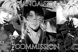 draw detailed manga illustration