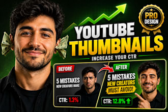 design high CTR youtube thumbnail