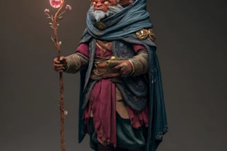 draw a fantasy character for dnd, pathfinder, etc