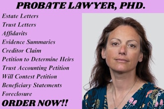 assist in court records, tax plannig,will contest,estate planning probate lawyer