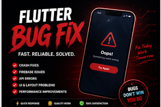 fix flutter bugs, crashes, firebase, API and UI issues