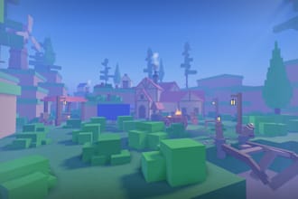 design custom roblox game map environment city low poly roblox map builder