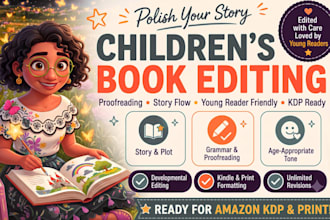 be your children book editor edit kids story book format kids picture book