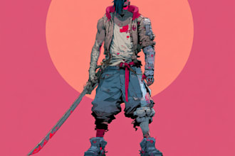 do cyberpunk character art