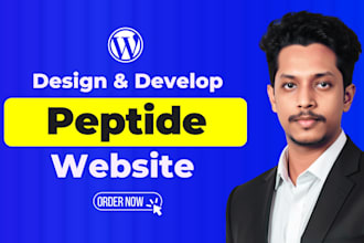 peptide website, supplement website or woocommerce peptide store design