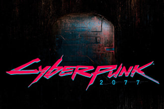 do a cool typography logo cyberpunk or mecha futuristic