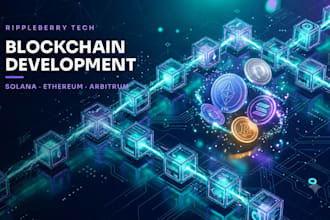 develop smart contracts and dapps on solana, ethereum, arbitrum
