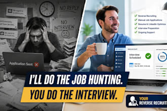 job hunting, job search, reverse recruiter, job application, and interview prep