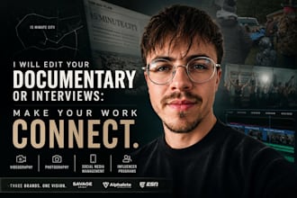 edit your documentary or interview footage into a compelling story