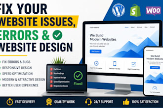 fix your website issues, errors, and website design