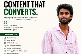 be your SEO content and copywriter