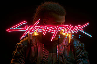 do custom futuristic cyberpunk logo for you