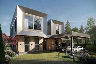 renovate 3d private apartment house,interior design,garden landscape, cgi render