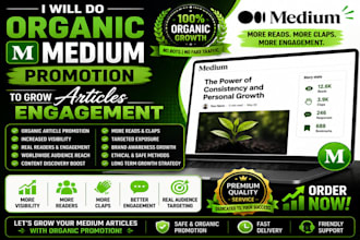 write SEO optimized medium articles, medium  promotion