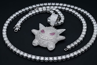 create 3d cad modeling design for jewelry necklace ready for manufacturing