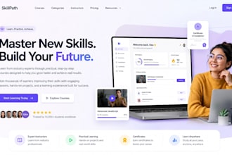 build wordpress lms website, design online course website or elearning website