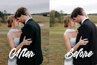 editing wedding photo in lightroom