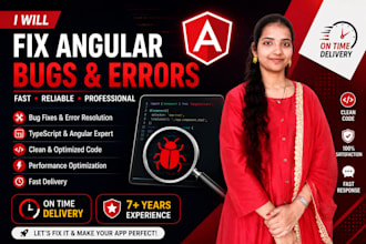 fix angular bugs, errors, and frontend issues professionally