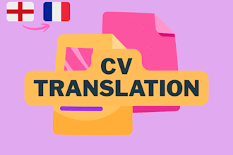translate your CV from english to french