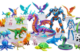 model 3d toy, cartoon character toy, 3d cute mascot modeling 3mf and stl files