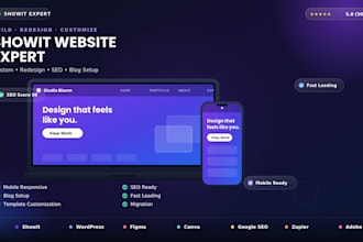 customize showit template, update showit, redesign showit, build showit website