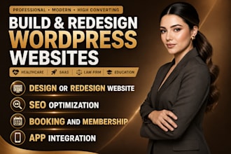 build healthcare wordpress landing page redesign saas law firm education website
