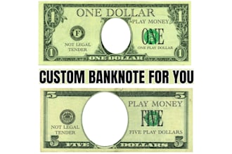 design your own custom banknote board game  money currency card game game assets