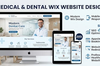 design medical dental practice wix website design wix website redesign