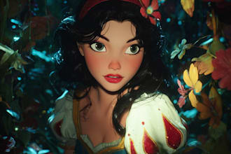 portrait into a disney style cartoon
