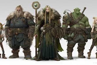 draw dnd character, fantasy art, illustration for concept art