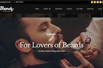 design squarespace barber website beauty hair stylist saloon beard oil website