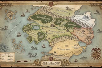 draw custom tourist city maps, fantasy world maps, wedding venue maps, hotel map