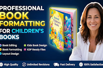 do kids book illustration, KDP formatting, editing