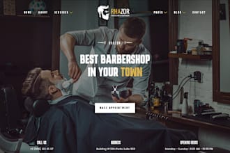 build squarespace wix barbershop website hair salon website medspa salon website