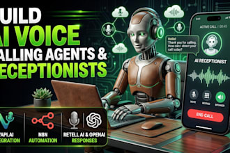 do ai voice phone cold calling agent retell ai receptionist vapi n8n automation