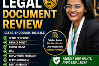 review any legal contract, agreement, policy