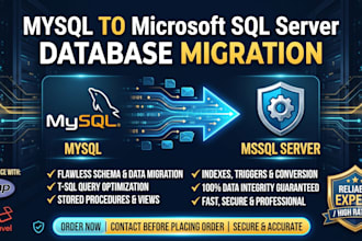 convert mysql database to microsoft sql server mssql