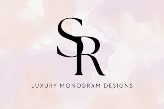 create elegant minimalist monogram logo design